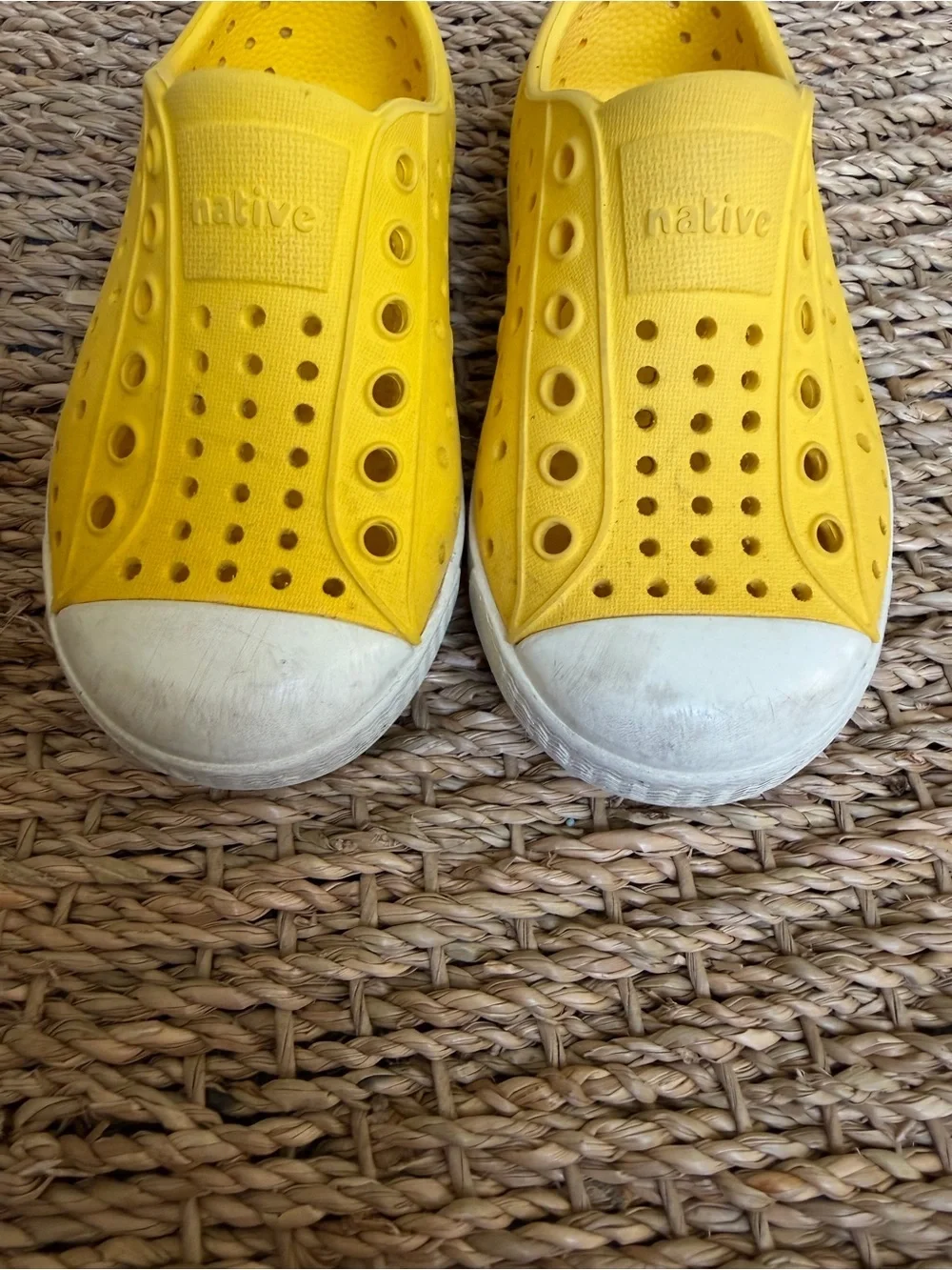 Native Jefferson Slip-On Water Shoes | Yellow | Kids Size 7